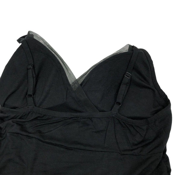 NEW Stars Above Black Chemise Nightgown Nightie Sexy Ultra Soft Padded Womens L - Picture 5 of 8